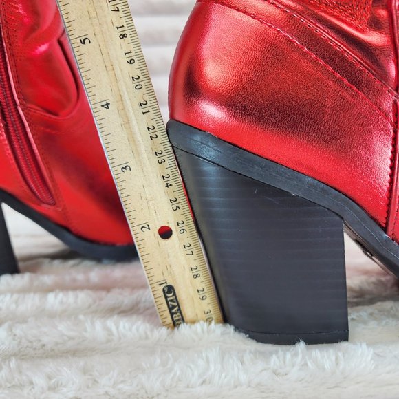 Berness Metallic Red Western Boots - Picture 16 of 16